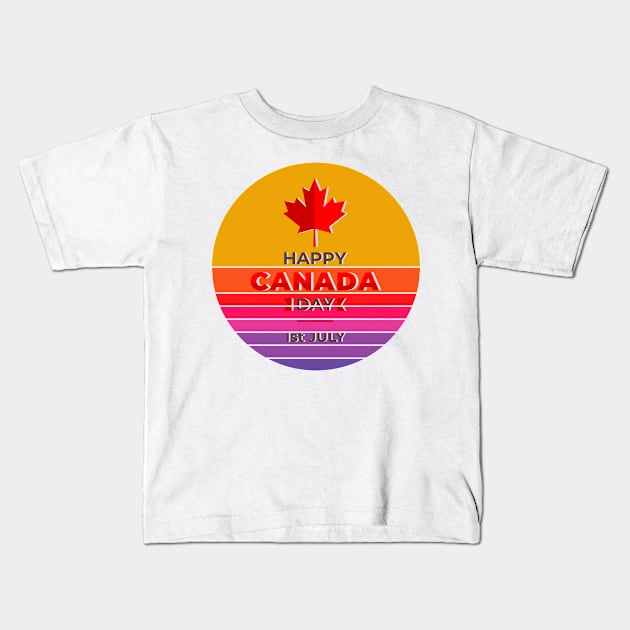 Canada day Kids T-Shirt by Dieowl